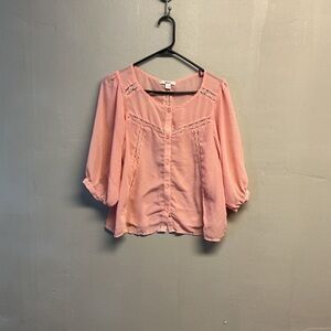 Papaya Light Pink Women's Blouse size L  0137
